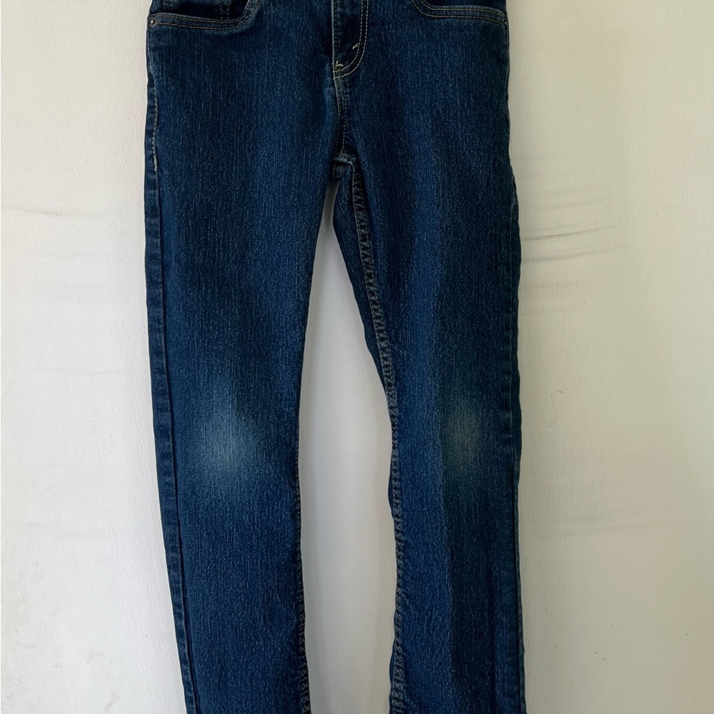 Levi's 511 Slim Boy's 10REG W25 L25 Dark Wash Jeans with Adjustable Waistband